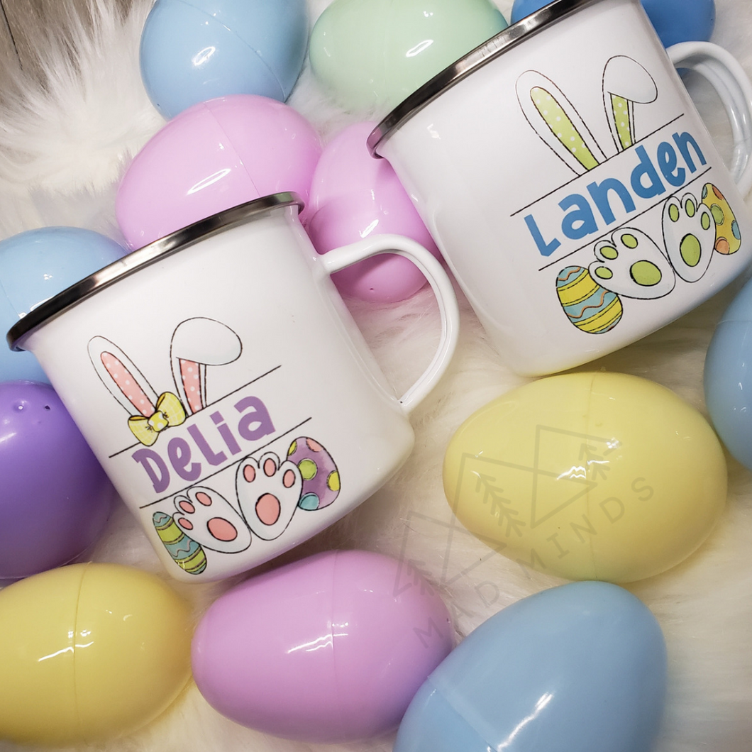 Personalized Enamel Easter Mugs